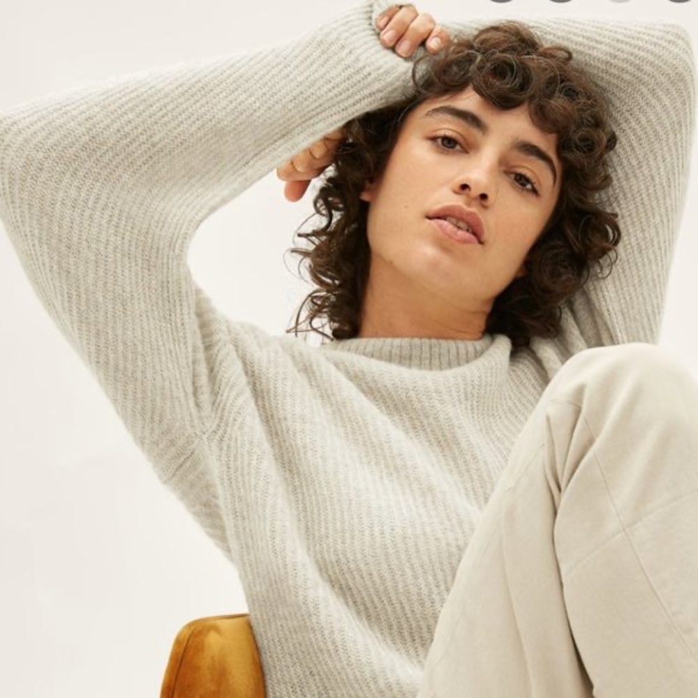 Everlane Alpaca Crew in Almond - Small
